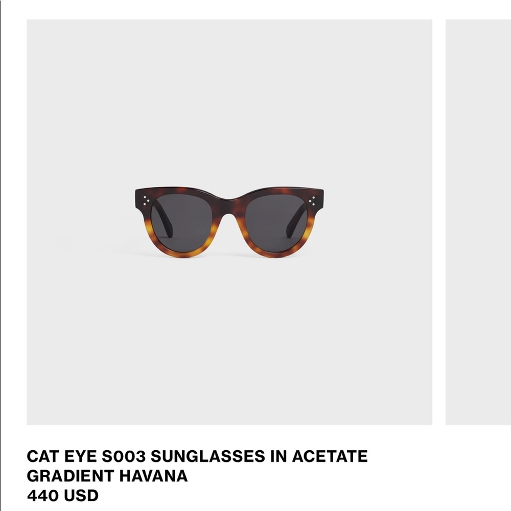 Celine polarized cat eye sunglasses